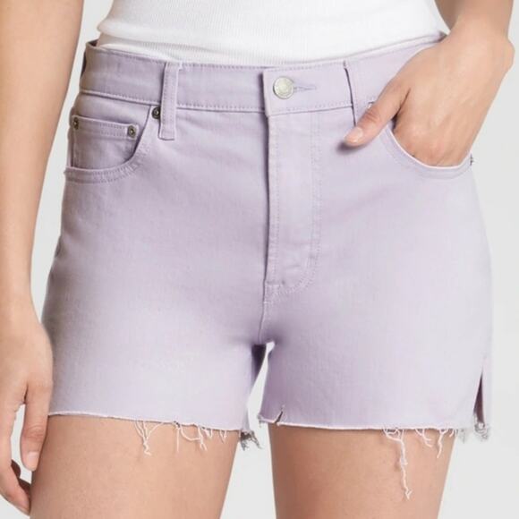 GAP Light Lavender High Rise 3" Denim Shorts - Picture 4 of 8
